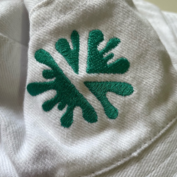 WINNING SPIRIT bucket hat, large, white, cotton, green embroidery - Picture 3 of 7